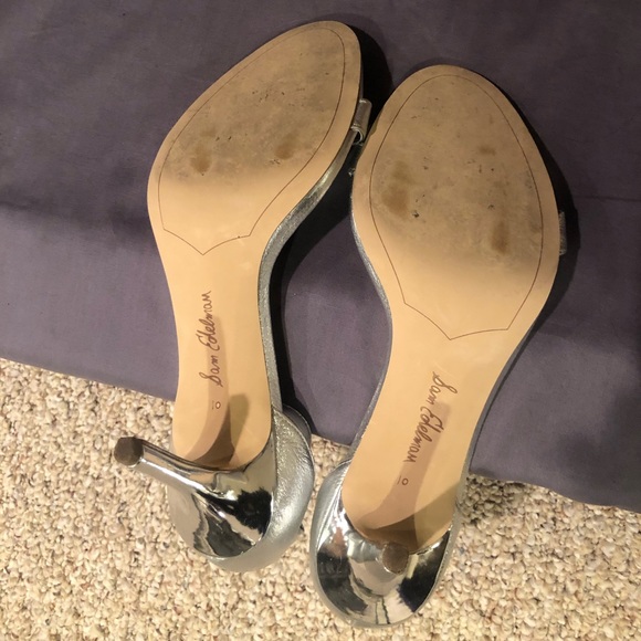 Silver Stiletto Heels by Sam Edelman Size 10 - Picture 8 of 11